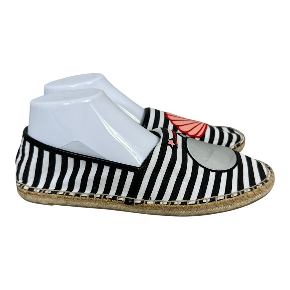 Circus Sam Edelman Women’s Size 9.5 Black White Striped Leni Espadrilles - Picture 2 of 7